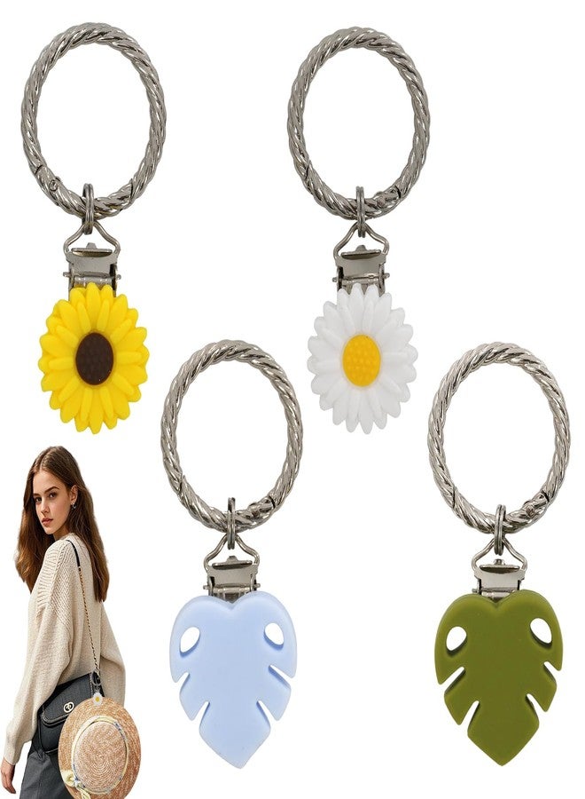 panthra 4pcs Hat Clips for Travel on Bag, Hat Holder for Travel Essentials, Lightweight and Versatile Accessory, Free Your Hands, Easy to use, Protect Hats from Falling, Suitable Gift for Women - Image 1